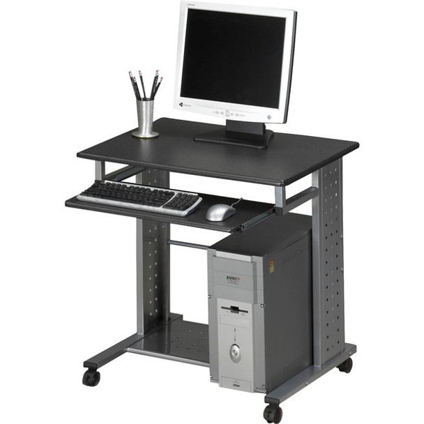 Mayline Mobile Workstation - For - Table TopRectangle Top - 29.75" Height x 29.75" Width x 23.50" Depth - Assembly Required - Charcoal Black - Steel - 1 Each