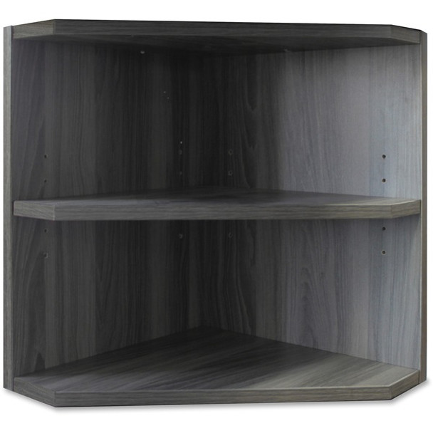 Mayline Medina Corner Support for Hutches - 15" x 15"20" - 2 Shelve(s) - Finish: Gray Steel Laminate - For Office