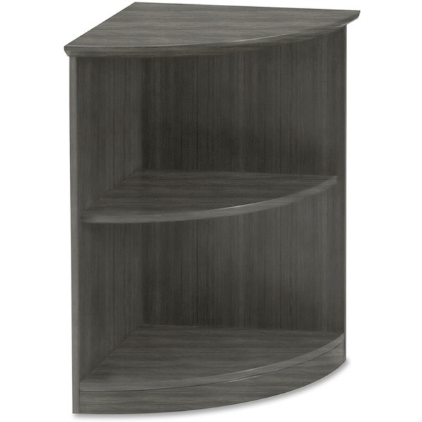Mayline Medina - Open 1/4-Round Bookcase - 1" Shelf, 20" x 20"29.5" Bookshelf - 2 Shelve(s) - Finish: Gray Steel Laminate - For Book