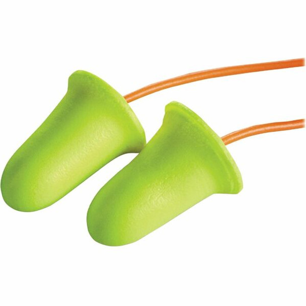 E-A-R soft FX Corded Earplugs - Noise Protection - Foam, Polyurethane - Yellow - Disposable, Corded - 200 / Box