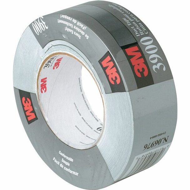 3M Multipurpose Utility-Grade Duct Tape - 60 yd Length x 1.88" Width - 7.6 mil Thickness - 3" Core - Polyethylene Coated Cloth Backing - For Wrapping, Sealing, Protecting - 1 / Roll - Silver