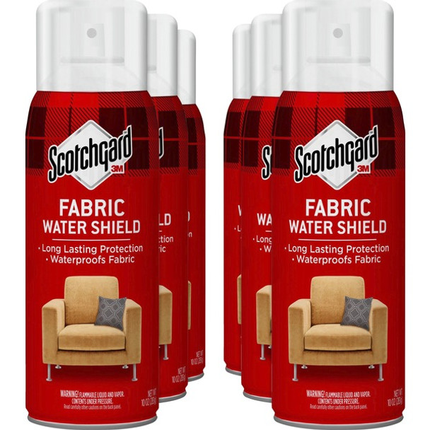 Scotchgard Fabric Water Shield - For Fabric - 10 fl oz (0.3 quart) - 6 / Carton - Odorless - Aqua