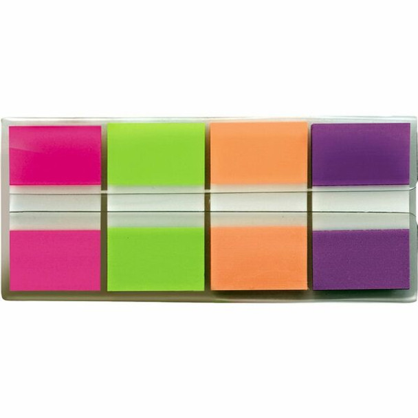 Post-it&reg; Flags - 160 - 1" x 1.75" - Rectangle - Unruled - Pink, Green, Orange, Purple, Assorted - 4 / Pack