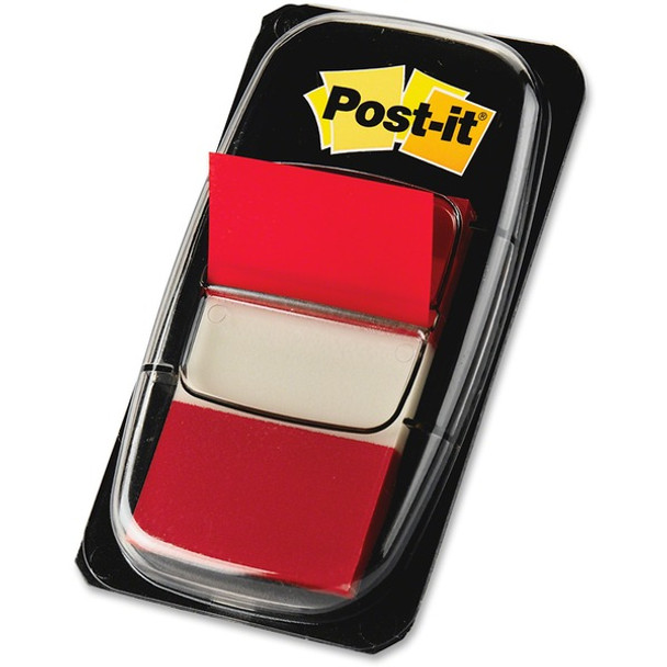 Post-it&reg; Red Flag Value Pack - 600 x Red - 1" x 1.75" - Rectangle - Unruled - Red - Removable, Writable - 12 / Box