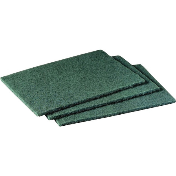 Scotch-Brite Scrubbing Pads - 6" Width x 9" Length - 20/Pack - Synthetic - Green