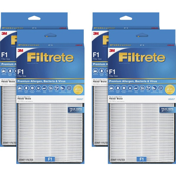 Filtrete Air Filter - HEPA - For Air Purifier - Remove Allergens, Remove Bacteria, Remove Virus - ParticlesF2 Filter Grade - 8.2" Height x 13" Width - Polypropylene