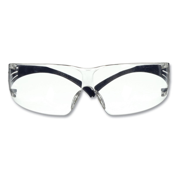 SecureFit Protective Eyewear, 200 Series, Dark Blue Plastic Frame, Clear Polycarbonate Lens
