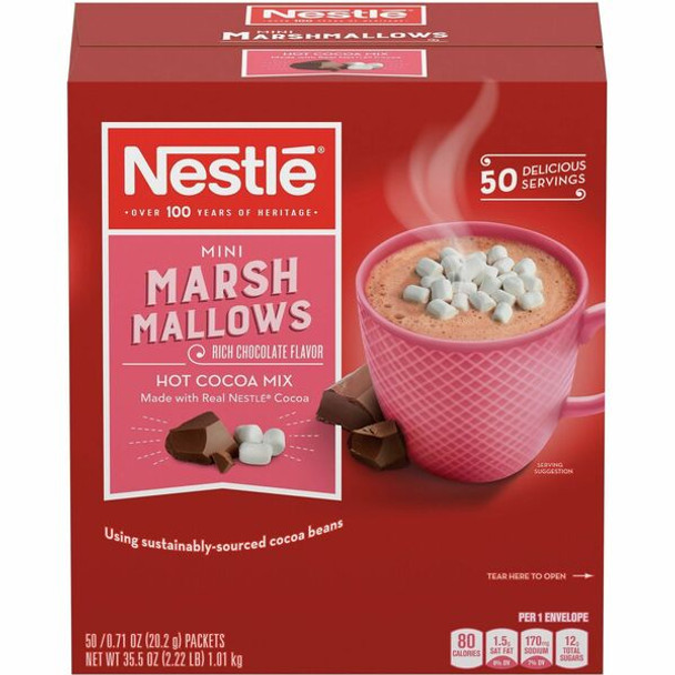 Nestle Rich Chocolate Hot Cocoa Mix w/Marshmallows - 11.36 oz - 50 / Box