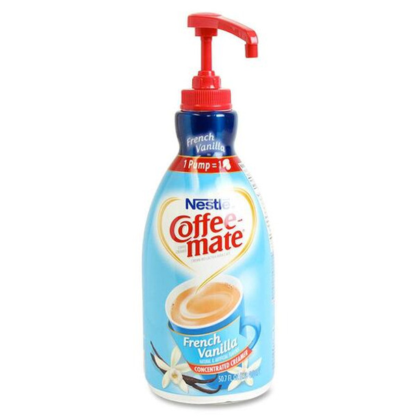 Coffee mate Coffee Creamer French Vanilla - 1.5L Liquid Pump Bottle - French Vanilla Flavor - 50.72 fl oz (1.50 L) - 1Each - 300 Serving