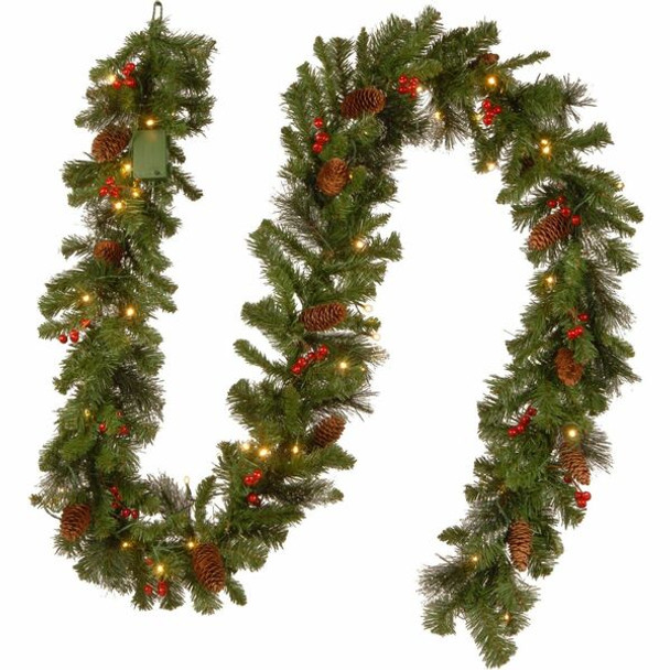 National Tree Decorative Garland - Green, Red, White - Christmas Theme