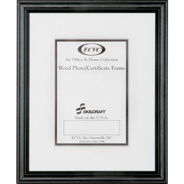 AbilityOne  SKILCRAFT Style A Wood Frame - 11" x 14" Frame Size - Vertical, Horizontal - 12 / Box - Black