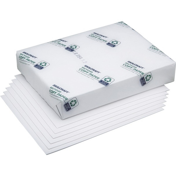 AbilityOne  SKILCRAFT Dual Purpose Copy Paper - 92 Brightness - Letter - 8 1/2" x 11" - 20 lb Basis Weight - 1 Box - 500 Sheets per Ream - Acid-free, Double-sided - White