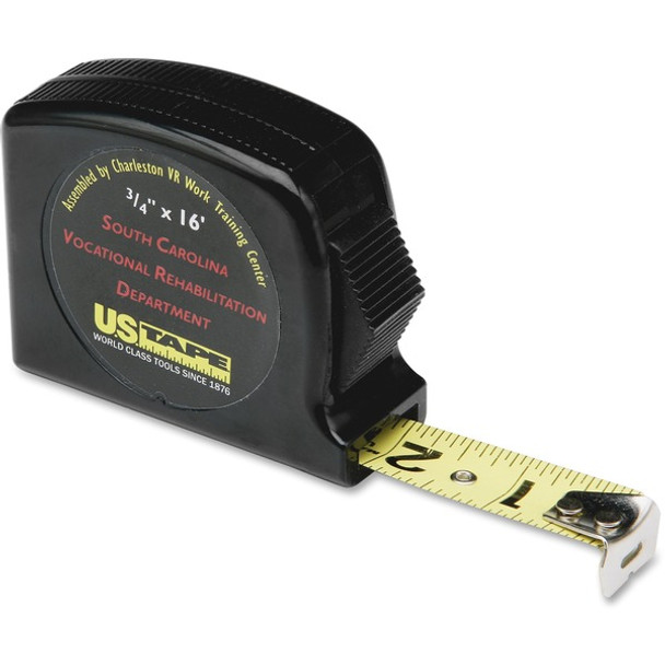 AbilityOne  SKILCRAFT 16 Foot Tape Measure - 16 ft Length 0.8" Width - 1/16, 1/32 Graduations - Metric, Imperial Measuring System - Steel - 1 Each