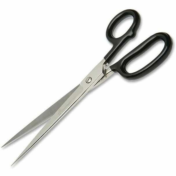 AbilityOne  SKILCRAFT Paper Shears - 4.63" Cutting Length - 9" Overall Length - Straight-left/right - Pointed Tip - Black - 1 Each