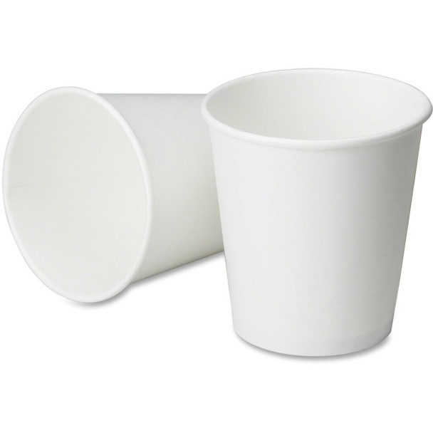 AbilityOne  SKILCRAFT Disposable Hot Paper Cup - 50 / Pack - Cone - 40 / Box - White - Paper - Hot Drink