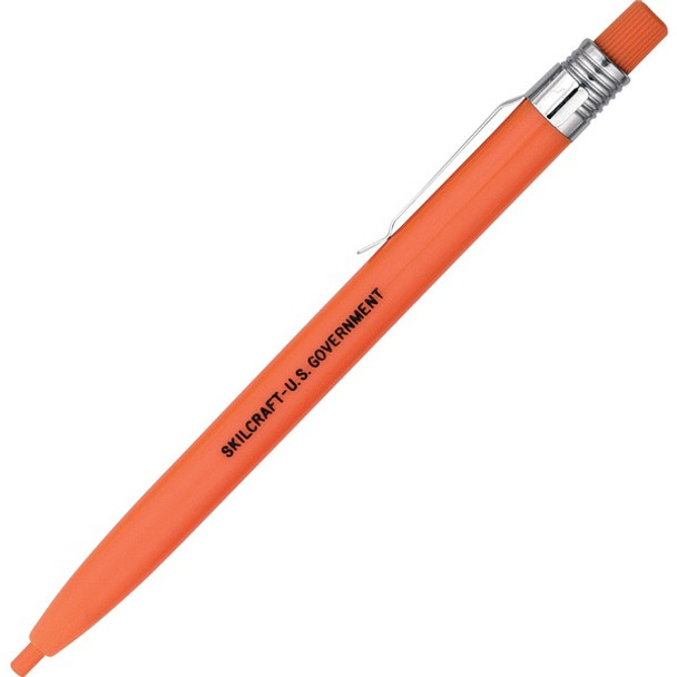 AbilityOne  SKILCRAFT China Marker Wax Pencil - Orange Lead - Orange Barrel - 1 Dozen