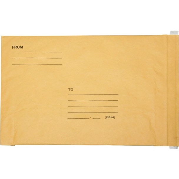 AbilityOne  SKILCRAFT Sealed Air Jiffy Padded Mailer - Bubble - 10 1/2" Width x 16" Length - Peel & Seal - 100 / Pack - Kraft