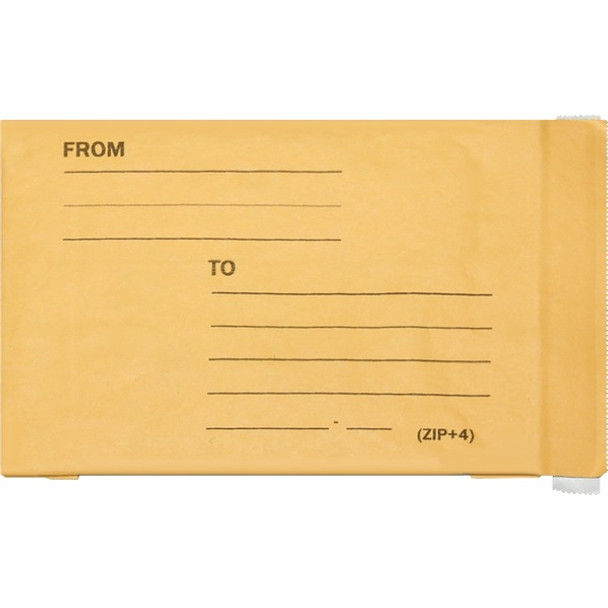 AbilityOne  SKILCRAFT Sealed Air Jiffy Padded Mailer - Bubble - 6" Width x 10" Length - Peel & Seal - 250 / Pack - Kraft