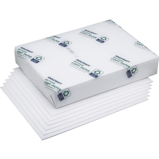 AbilityOne  SKILCRAFT Dual Purpose Copy Paper - 92 Brightness - Legal - 8 1/2" x 14" - 20 lb Basis Weight - 5000 / Box - 500 Sheets per Ream - Acid-free, Double-sided - White