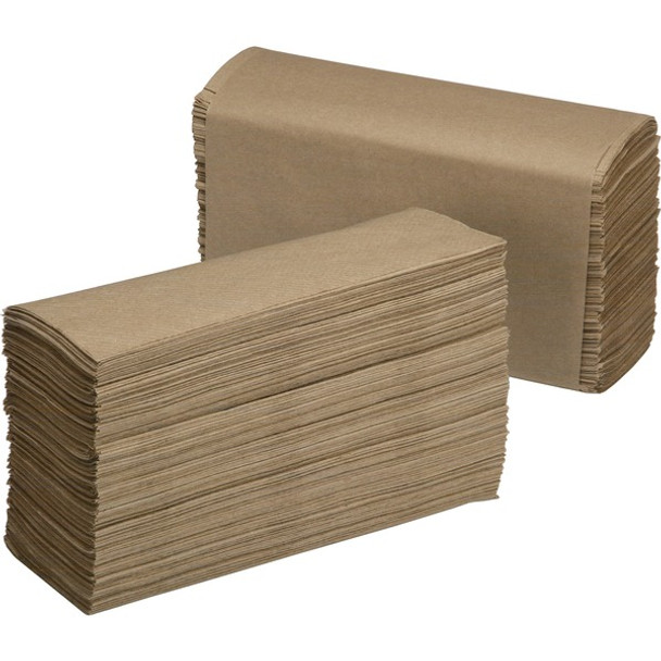 AbilityOne  SKILCRAFT Multifold Paper Towels - Multifold - 9.50" x 9.25" - Natural - Fiber Paper - Eco-friendly, Chlorine-free - For Multi Surface, Multipurpose - 250 Per Pack - 250 / Box - TAA Compliant