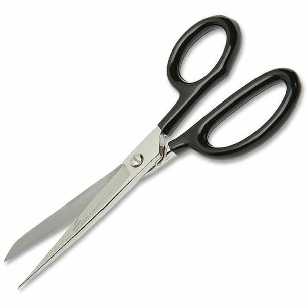AbilityOne  SKILCRAFT Straight Shears - 3" Cutting Length - 7" Overall Length - Straight-left/right - Pointed Tip - Black - 1 Each