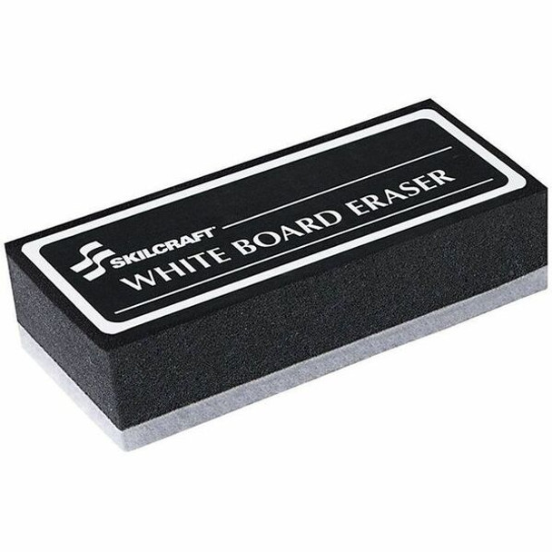 AbilityOne  SKILCRAFT White Board Eraser - Washable - Black - 1Each