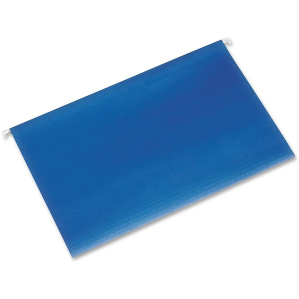 AbilityOne  SKILCRAFT Hanging File Folder - 8 1/2" x 14" - 2" Expansion - Paperboard - Blue - 25 / Box