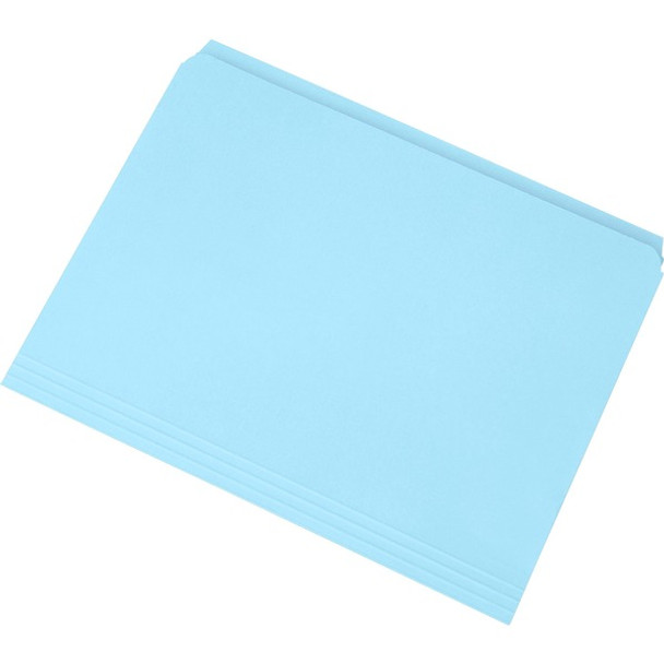 AbilityOne  SKILCRAFT 7530013649502 Letter Recycled Top Tab File Folder - 8 1/2" x 11" - 3/4" Expansion - Blue - 100% Recycled - 100 / Box