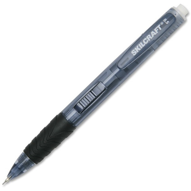 AbilityOne  SKILCRAFT Retractable Mechanical Pencil - 0.5 mm Lead Diameter - Gray Barrel - 6 / Box