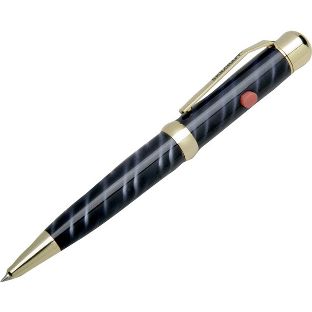 AbilityOne  SKILCRAFT Congressional Laser Pen - Medium Pen Point - Refillable - Blue Ink - Metal, Marble Barrel - Retractable - 1 / Each