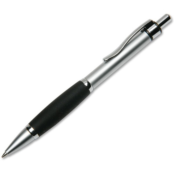 AbilityOne  SKILCRAFT Retractable Metal Barrel Ballpoint Pen - Fine Pen Point - Refillable - Retractable - Black - Metal Barrel - 1 Dozen