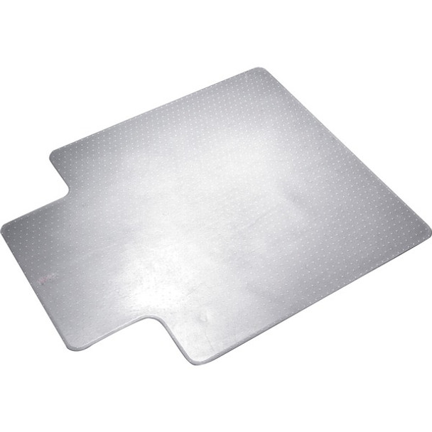 AbilityOne  SKILCRAFT Vinyl Chair Mat - Carpeted Floor - 53" Length x 45" Width x 0.14" Thickness - Lip Size 12" Length x 20" Width - Polyvinyl Chloride (PVC) - Clear - 1Each