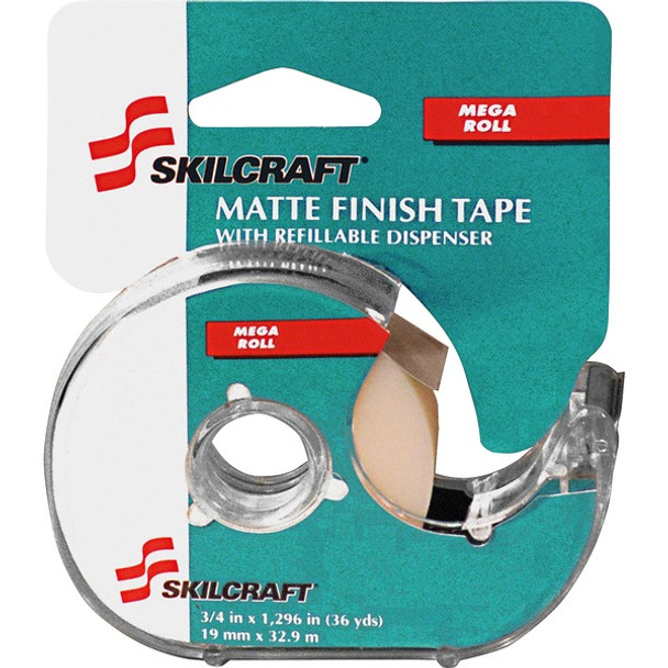 AbilityOne  SKILCRAFT Tape Dispenser Kit With Tape - Holds Total 1 Tape(s) - Clear