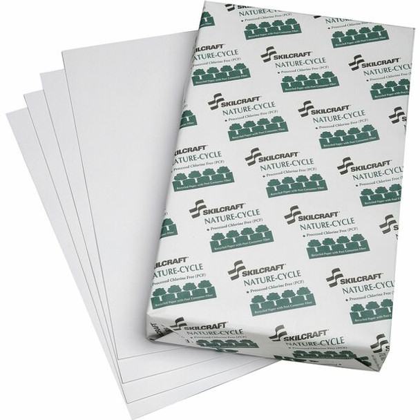 AbilityOne  SKILCRAFT Dual Purpose Copy Paper - 92 Brightness - Legal - 8 1/2" x 14" - 5000 / Box - 500 Sheets per Ream - Acid-free, Chlorine-free - White