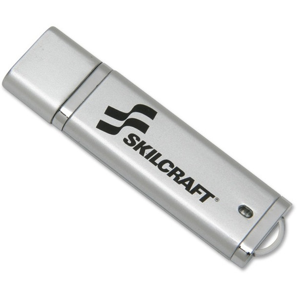 AbilityOne  SKILCRAFT 2GB USB 2.0 Flash Drive - 2 GB - USB 2.0 - 30 MB/s Read Speed - 20 MB/s Write Speed - Silver - Lifetime Warranty - 1 / Each