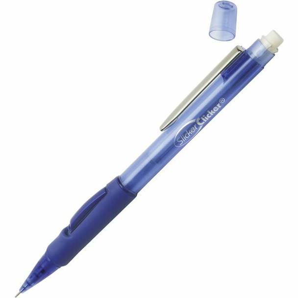 AbilityOne  SKILCRAFT SlickerClicker Side Advanced Mechanical Pencil - 0.7 mm Lead Diameter - Translucent Blue Barrel - 1 Dozen
