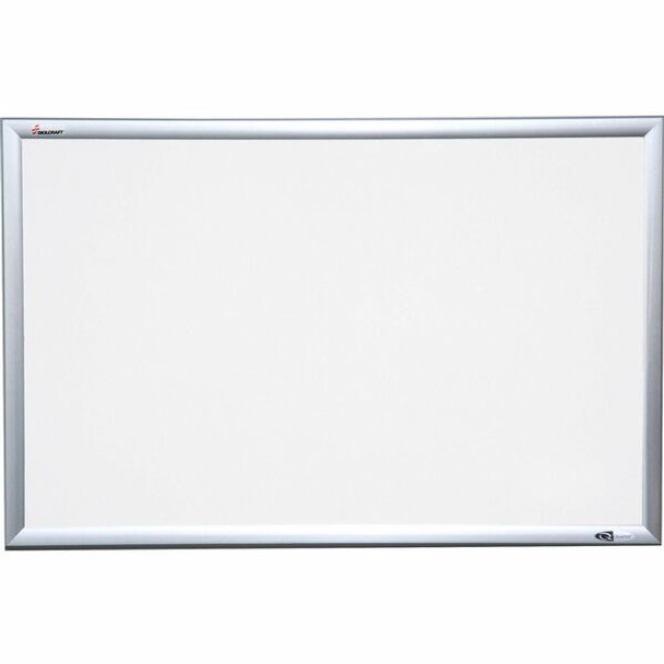 AbilityOne  SKILCRAFT Porcelain Magnetic Wallboard - 5' x 3' - Aluminum Frame - White