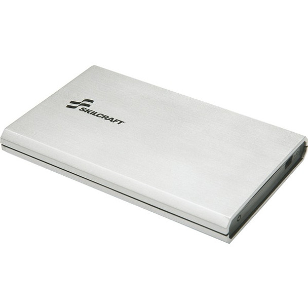 AbilityOne  SKILCRAFT 500 GB Hard Drive - 2.5" External - Silver - USB 3.0 - 5 Year Warranty - 1 Pack