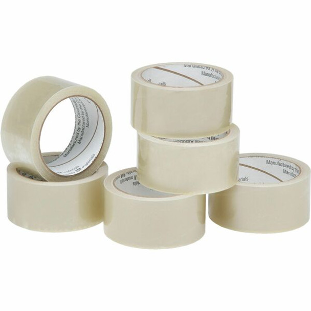 AbilityOne  SKILCRAFT 7510-01-579-6871 Packaging Tape - 55 yd Length x 2" Width - Polypropylene - 1.90 mil - Acrylic Backing - For Packing, Sealing - 6 / Pack - Clear