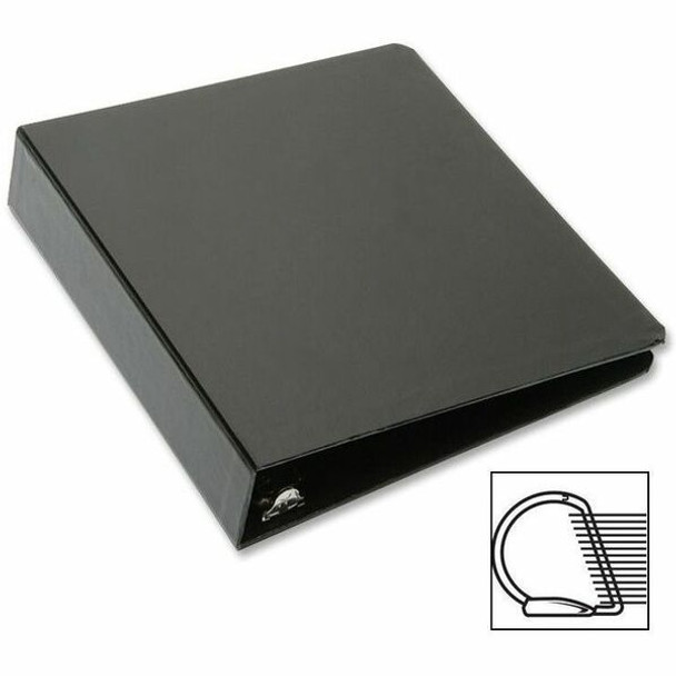 AbilityOne  SKILCRAFT 7510-01-579-9317 Recyclable D-Ring Binder - 2" Binder Capacity - Letter - 8 1/2" x 11" Sheet Size - D-Ring Fastener(s) - Black - Recycled - 1 Each