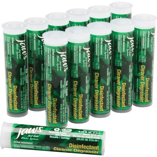AbilityOne  JAWS Refill Disinfectant Cleaner Degreaser - Cartridge - 12 / Box - Clear