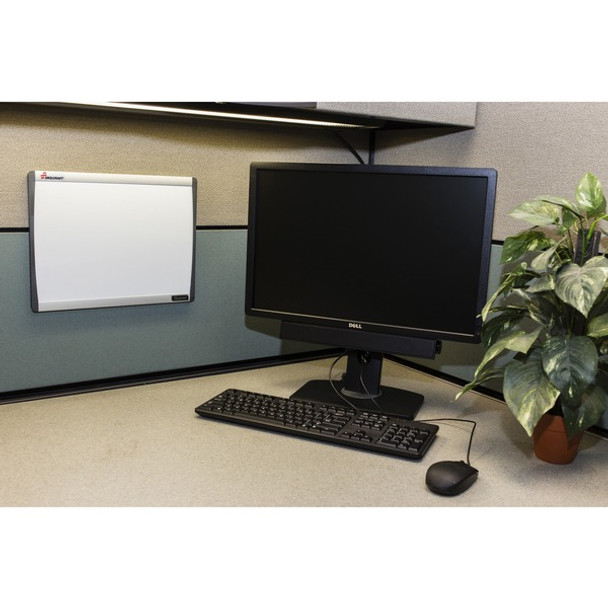 AbilityOne  SKILCRAFT Cubicle Magnetic Dry Erase Board - 14" (1.2 ft) Width x 11" (0.9 ft) Height - Steel Surface - Aluminum Frame - Rectangle - Magnetic - 1 Each