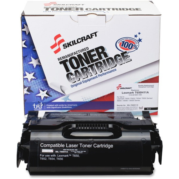 AbilityOne  SKILCRAFT Remanufactured High Yield Laser Toner Cartridge - Alternative for Lexmark - Black - 1 Each - 25000 Pages