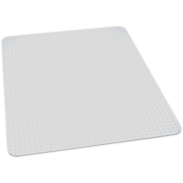 AbilityOne  SKILCRAFT Clear Chairmat - Carpet - 60" Length x 60" Width x 0.50" Depth - Traditional - Polymer - Clear - 20 / Each