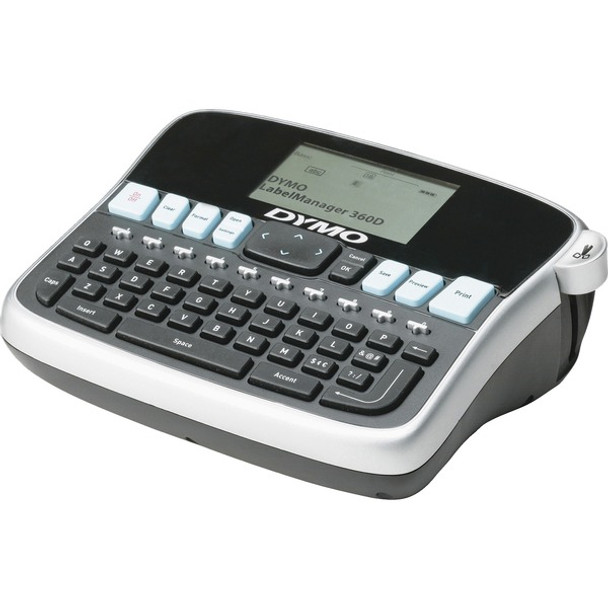 AbilityOne  SKILCRAFT LabelManager 360D Electronic Label Maker - Direct Thermal - 7 Fonts - 7 Text Style - Label - Battery - Lithium Ion (Li-Ion) - Silver - Desktop - Underline, Auto-format - TAA Compliant