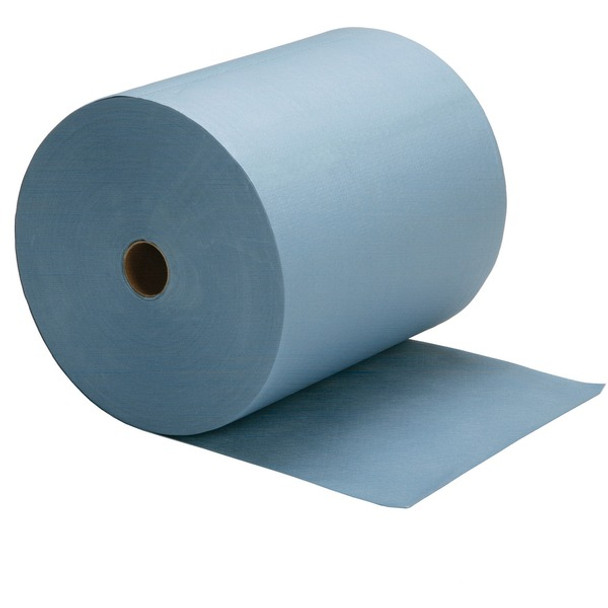 AbilityOne  SKILCRAFT Industrial Shop Towels - Blue - Fiber, Paper - Low Linting, Tear Resistant, Disposable - For Multi Surface, Multipurpose - 472 / Roll