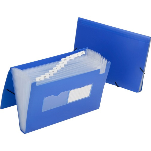 AbilityOne  SKILCRAFT Straight Tab Cut Letter Expanding File - 8 1/2" x 11" - Blue - 1 Each