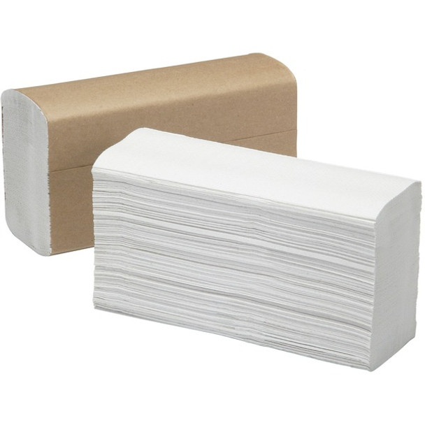 AbilityOne  SKILCRAFT Multifold Towels - Multifold - 9.25" x 9.50" - White - Fiber Paper - Chlorine-free, Eco-friendly - 250 Per Pack - 16 / Box - TAA Compliant