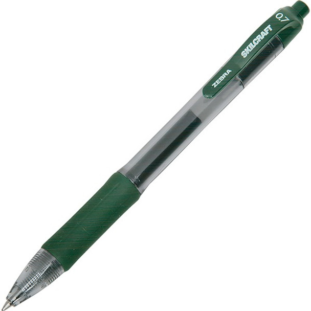 AbilityOne  SKILCRAFT Retractable Gel Pen - Medium Pen Point - 0.7 mm Pen Point Size - RetractableGel-based, Water Based Ink - 12 / Dozen