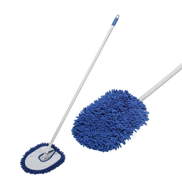 AbilityOne  SKILCRAFT Microfiber Dust Mop with Handle - MicroFiber Head - 48" - Scratch Resistant - 6 / Box - White, Blue